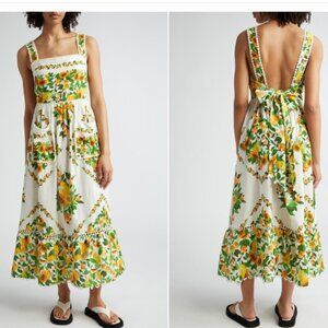 FARM Rio Floral Maxi Dress - Green and Yellow